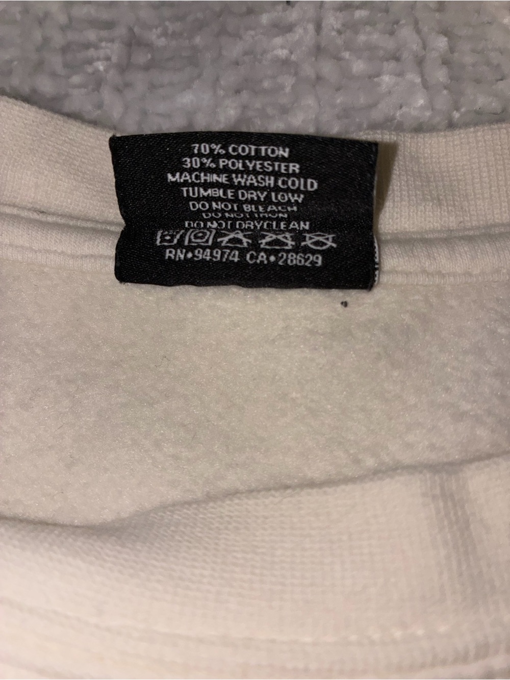 🆕 NWOT Stussy White Crewneck with Pastel Pink & Blue Tie-Dye Size Medium - Picture 7 of 9